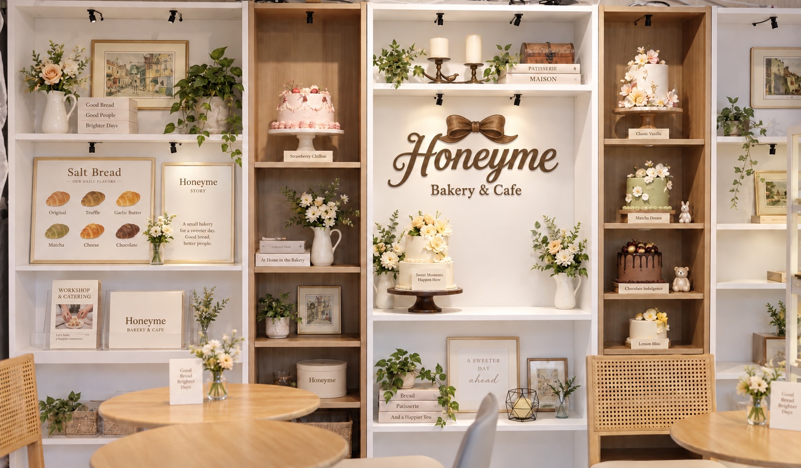 Inside HoneyMe Bakery & Cafe in Bellevue, WA